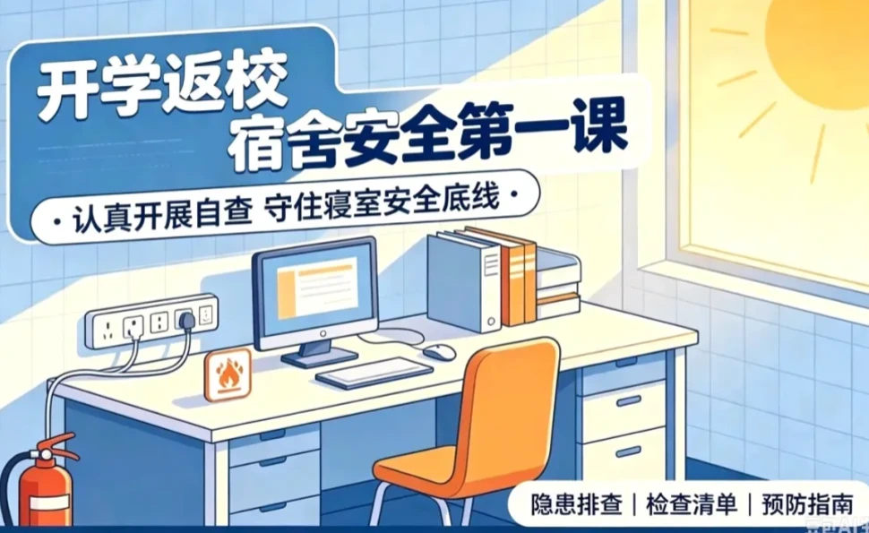 开学季安全必修课｜别让宿舍变“火场”，AI教你查隐患！